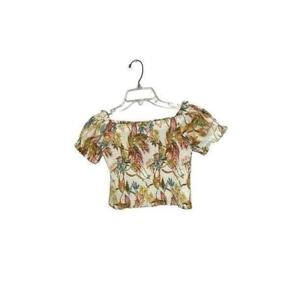 Rise And Olive Hawaiian Smocked Crop Top. Size Small. New. - Picture 1 of 7